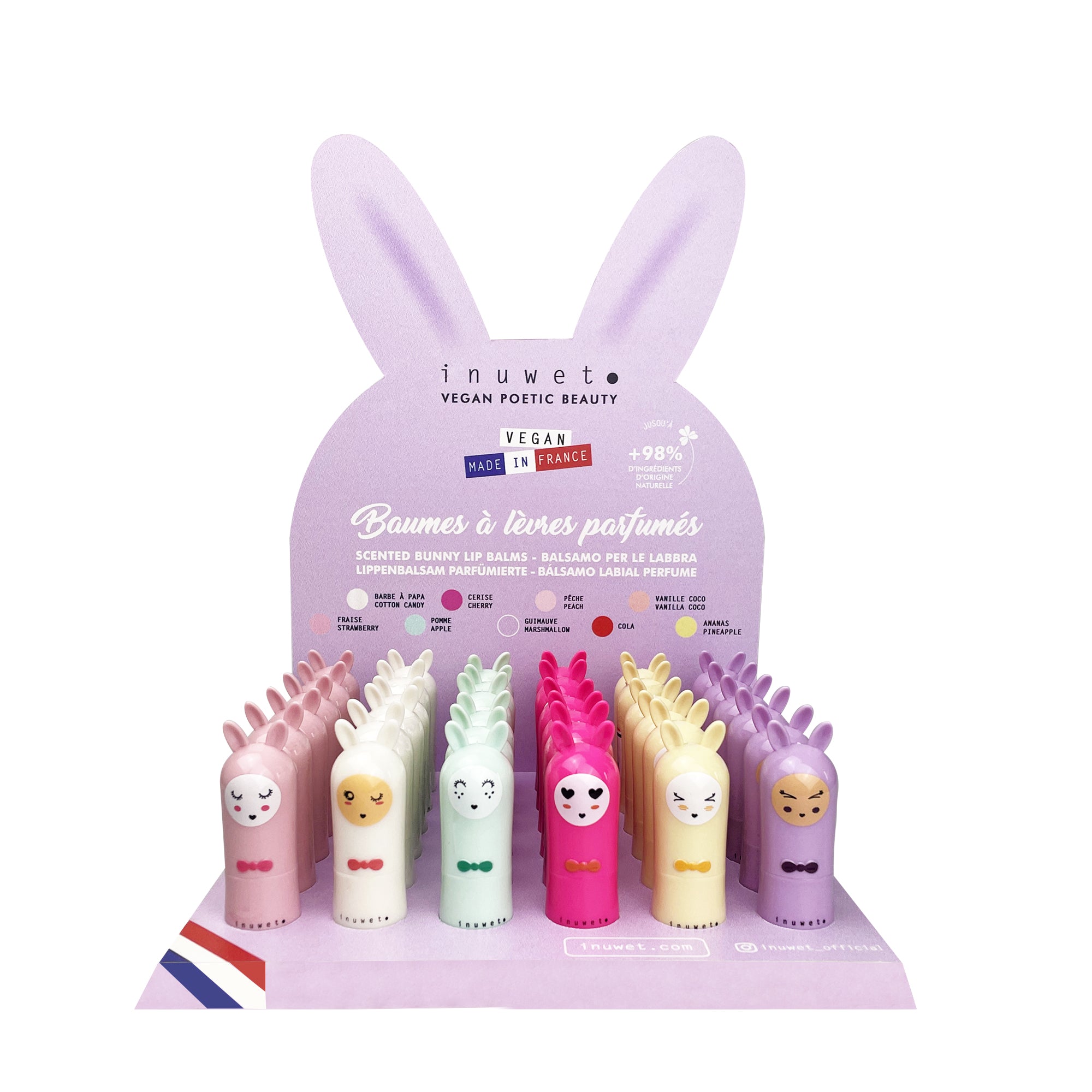 Présentoir baumes à lèvres bunny