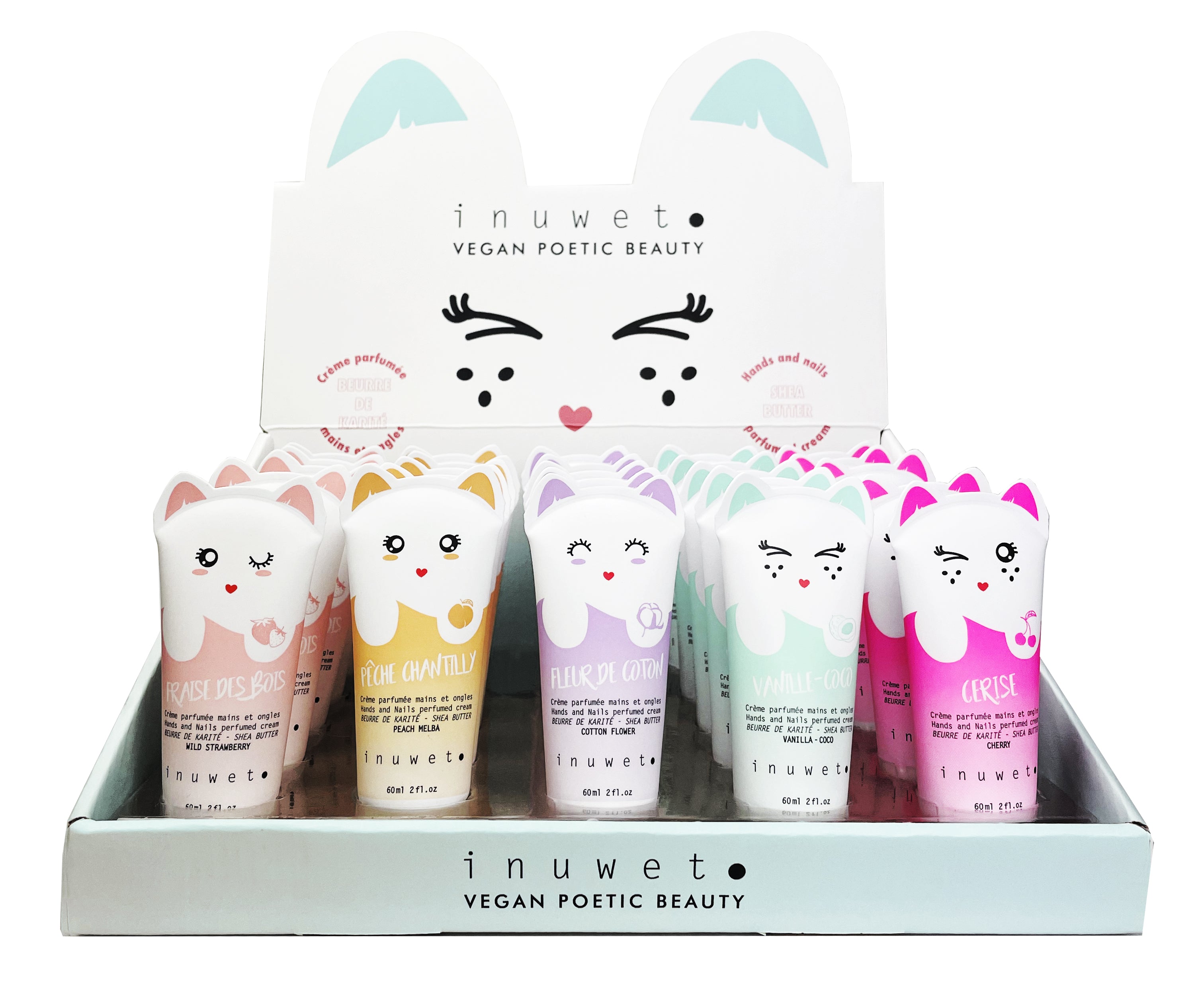 Kit display 20 crèmes mains parfumées + 5 testeurs offerts