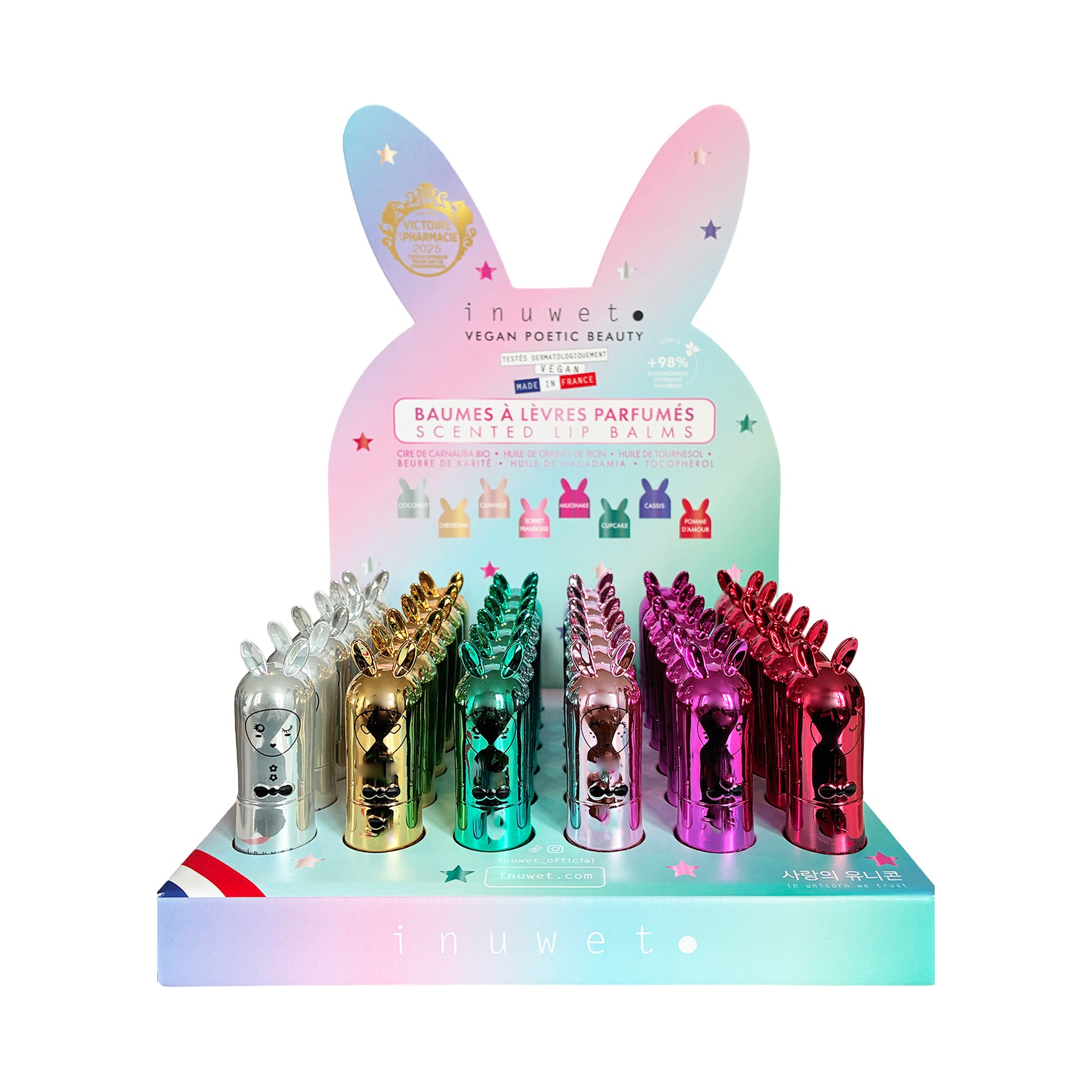 Présentoir vide baumes à lèvres - Collection metal